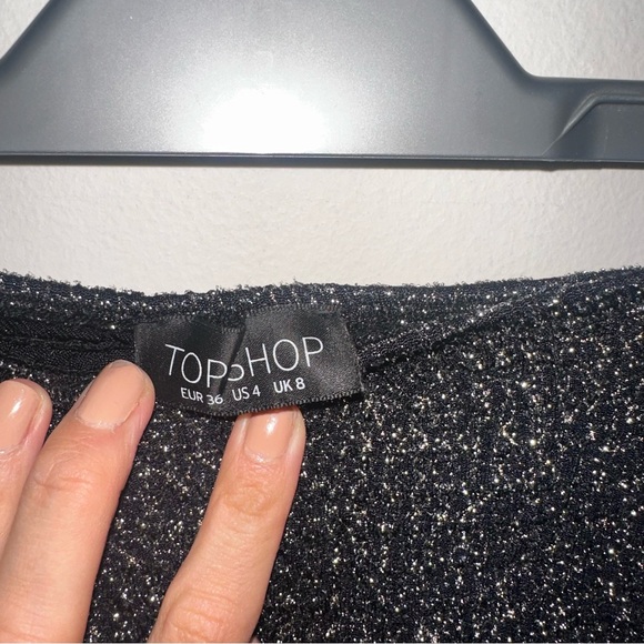 Topshop, Off-The-Shoulder, Glitter - Picture 3 of 3